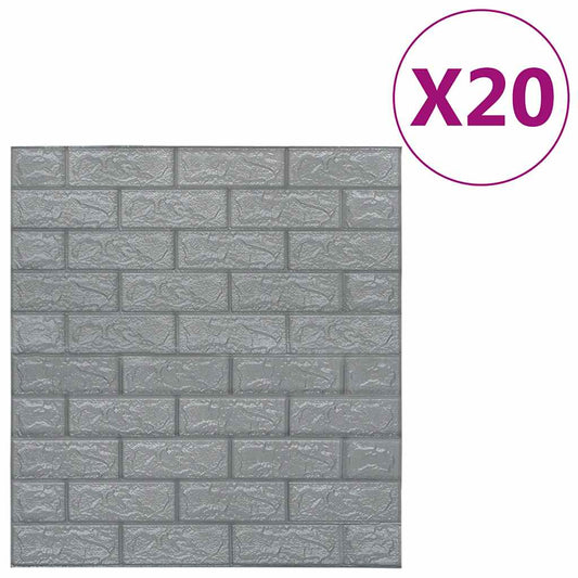 3D Wallpaper Bricks Self-adhesive 20 pcs Anthracite 3D Wallpaper Bricks Self-adhesive 20 pcs Anthracite