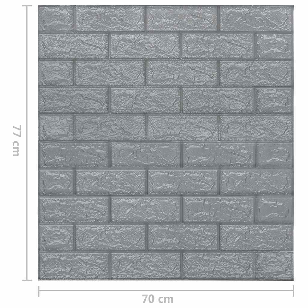 3D Wallpaper Bricks Self-adhesive 20 pcs Anthracite