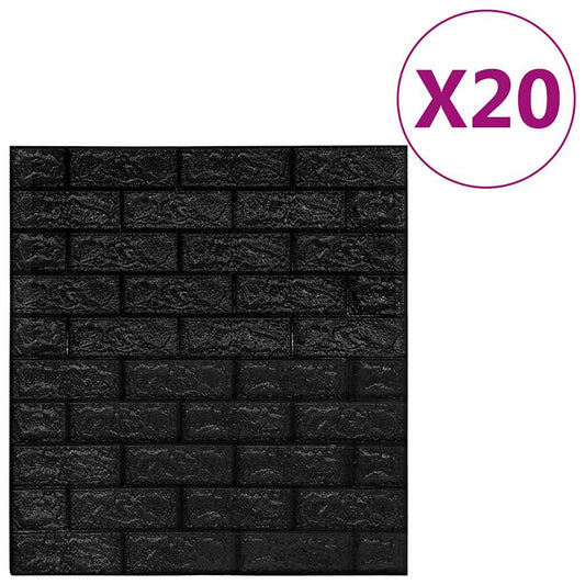 Wallpaper | Set of 20 | Black | PE Foam | 70 x 77 cm | Pattern Wallpaper | Set of 20 | Black | PE Foam | 70 x 77 cm | Pattern