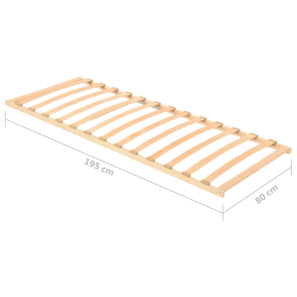 Slatted Bed without Mattress Base with 13 Slats 80x200cm