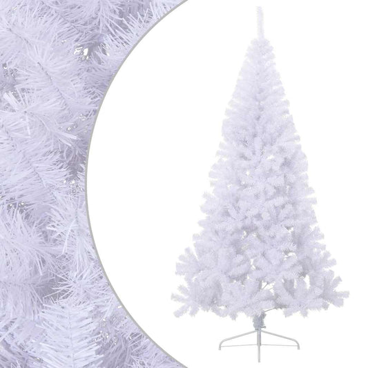Artificial Half Christmas Tree | White | PVC, Steel | Large Artificial Half Christmas Tree | White | PVC, Steel | Large
