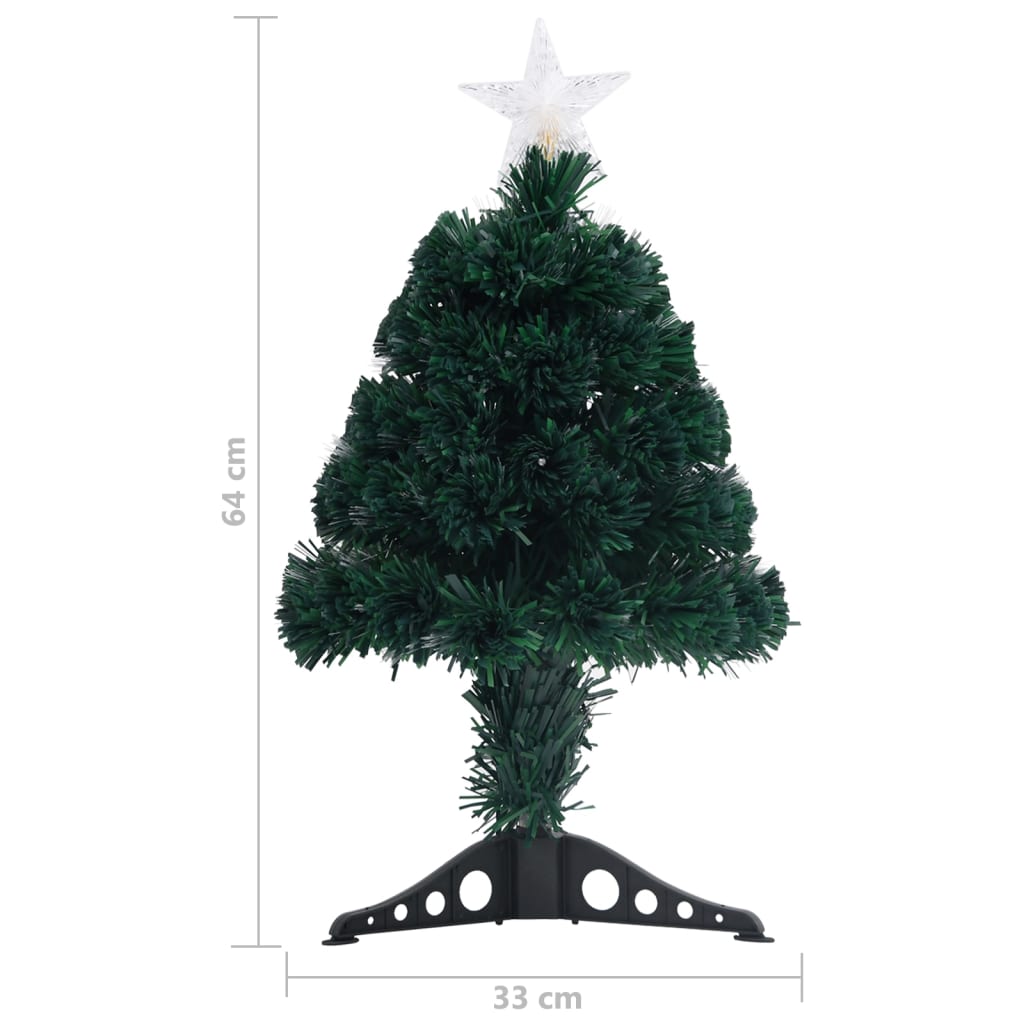 Pre-lit Christmas Tree with Stand&LED 64 cm Fibre Optic