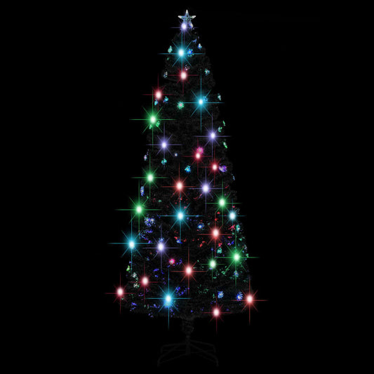 Pre-lit Christmas Tree Green and White 240 cm Fibre Optic Pre-lit Christmas Tree Green and White 240 cm Fibre Optic