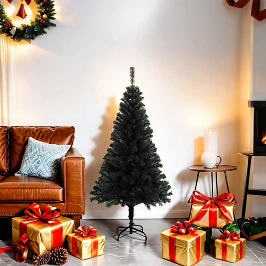 Artificial Christmas Tree with Stand Black 120 cm PVC Artificial Christmas Tree with Stand Black 120 cm PVC