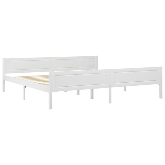 Bed Frame without Mattress Solid Pinewood White 200x200 cm Bed Frame without Mattress Solid Pinewood White 200x200 cm