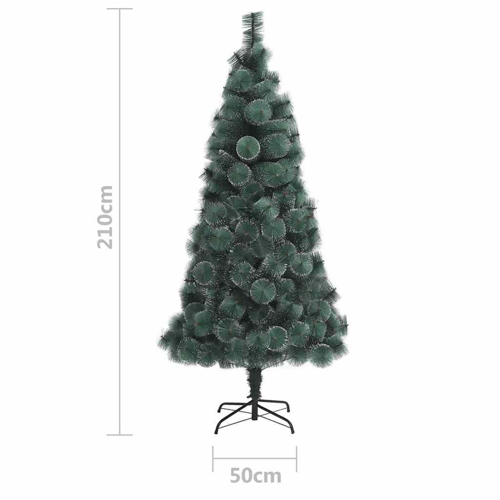 328485 vidaXL Artificial Christmas Tree with Stand Green 210 cm PET