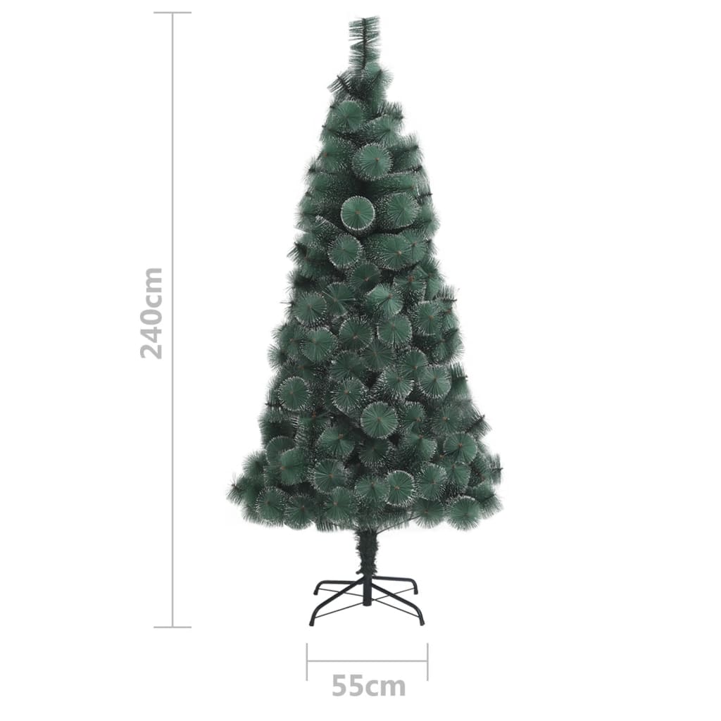 328486 vidaXL Artificial Christmas Tree with Stand Green 240 cm PET