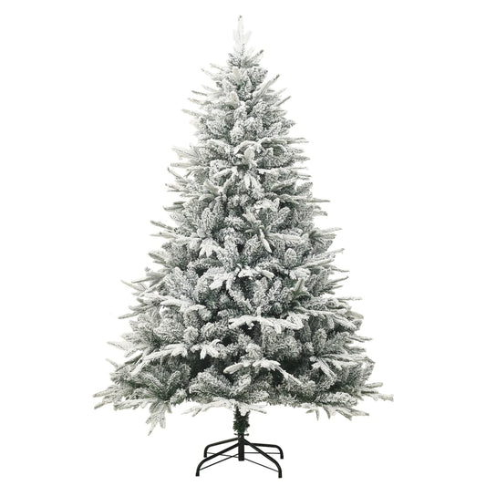 Artificial Christmas Tree with Flocked Snow Green 210 cm PVC&PE Artificial Christmas Tree with Flocked Snow Green 210 cm PVC&PE