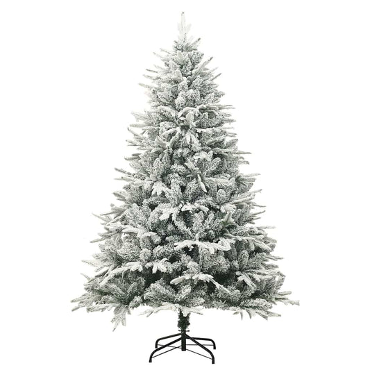 328496 vidaXL Artificial Christmas Tree with Flocked Snow Green 240 cm PVC&PE 328496 vidaXL Artificial Christmas Tree with Flocked Snow Green 240 cm PVC&PE