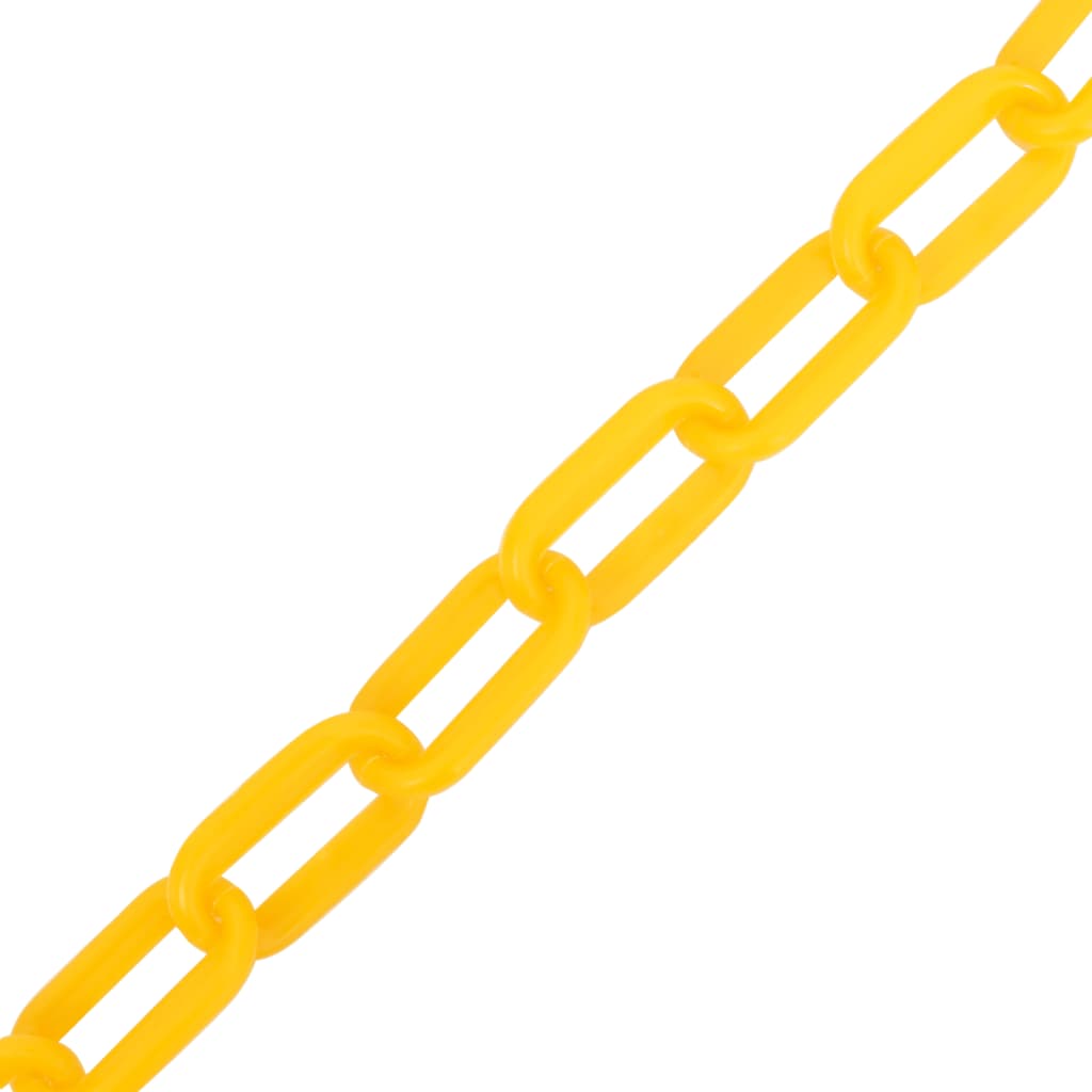 150938 vidaXL Warning Chain Yellow 100 m Ø6 mm Plastic