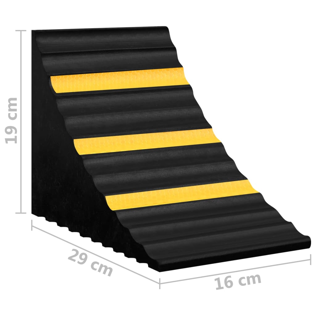 Wheel Chocks 2 pcs 29x16x19 cm Rubber