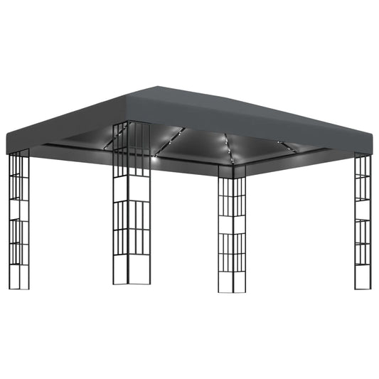 Gazebo | Anthracite and black | Fabric (100% polyester), Steel | Large Gazebo | Anthracite and black | Fabric (100% polyester), Steel | Large