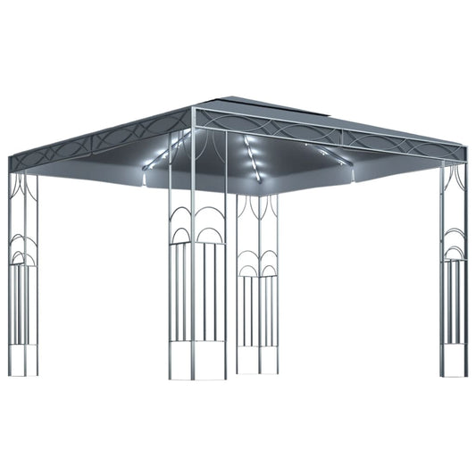 Gazebo with LED String Lights 300x300 cm Anthracite Gazebo with LED String Lights 300x300 cm Anthracite
