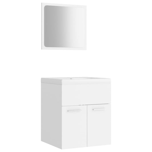 Bathroom Furniture Set White Engineered Wood Bathroom Furniture Set White Engineered Wood