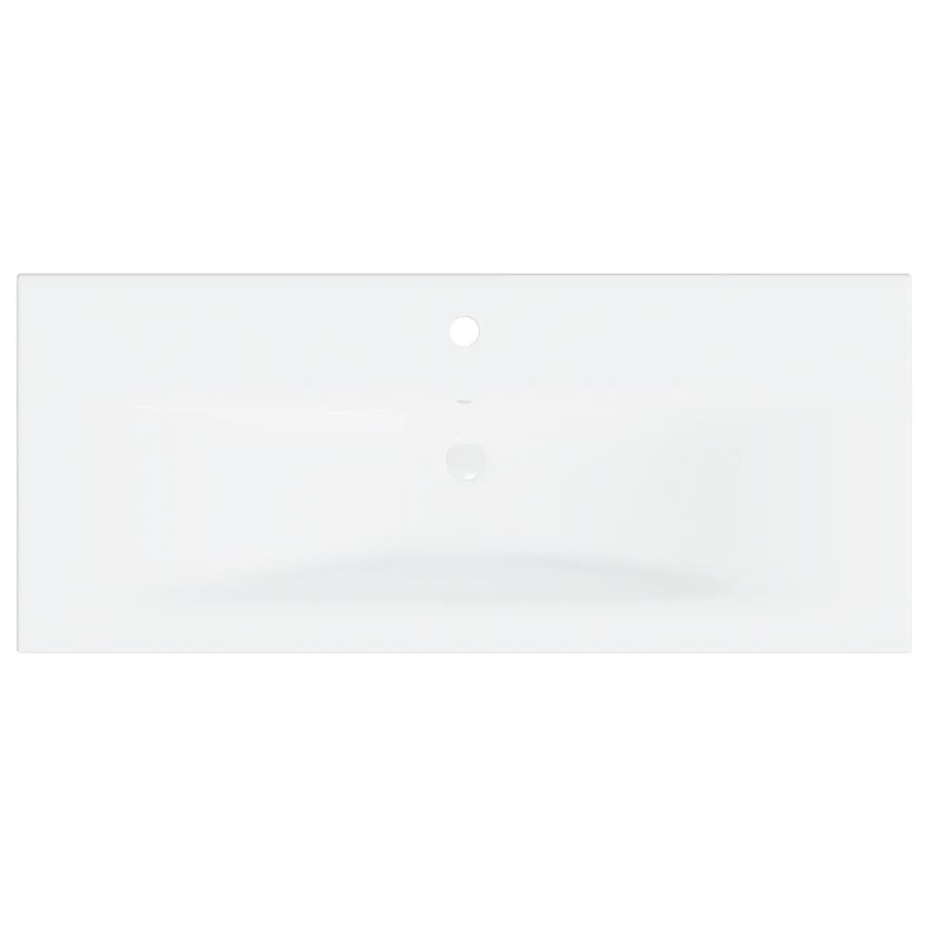 Sink Cabinet with Built-in Basin High Gloss Grey Engineered Wood