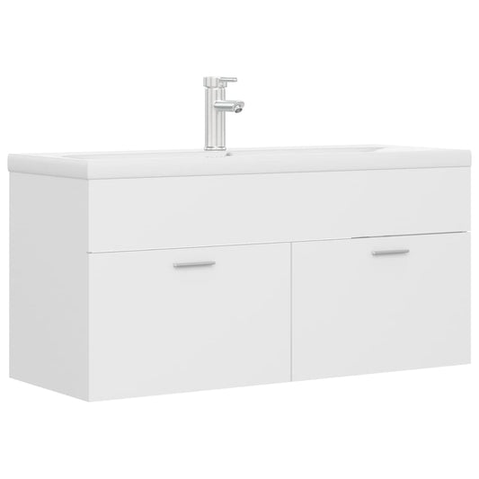 Sink Cabinet with Built-in Basin White Engineered Wood Sink Cabinet with Built-in Basin White Engineered Wood
