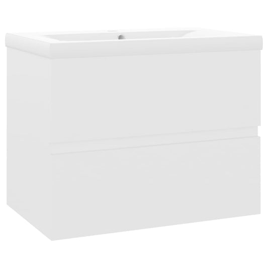 Sink Cabinet with Built-in Basin White Engineered Wood Sink Cabinet with Built-in Basin White Engineered Wood