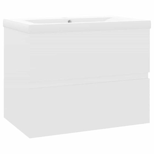 Sink Cabinet with Built-in Basin White Engineered Wood Sink Cabinet with Built-in Basin White Engineered Wood