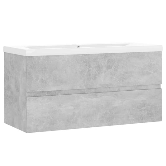 Sink Cabinet with Built-in Basin Concrete Grey Engineered Wood Sink Cabinet with Built-in Basin Concrete Grey Engineered Wood