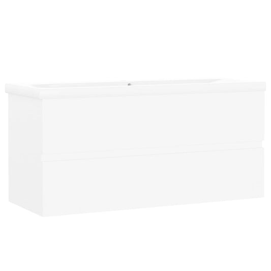 Sink Cabinet with Built-in Basin White Engineered Wood Sink Cabinet with Built-in Basin White Engineered Wood