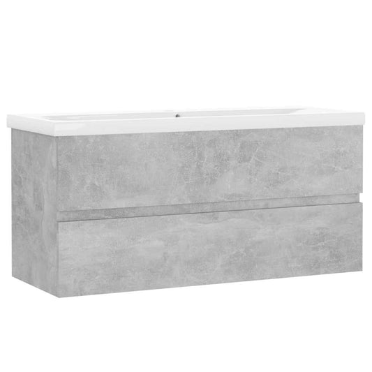 Sink Cabinet with Built-in Basin Concrete Grey Engineered Wood Sink Cabinet with Built-in Basin Concrete Grey Engineered Wood