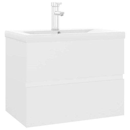 Sink Cabinet with Built-in Basin White Engineered Wood Sink Cabinet with Built-in Basin White Engineered Wood