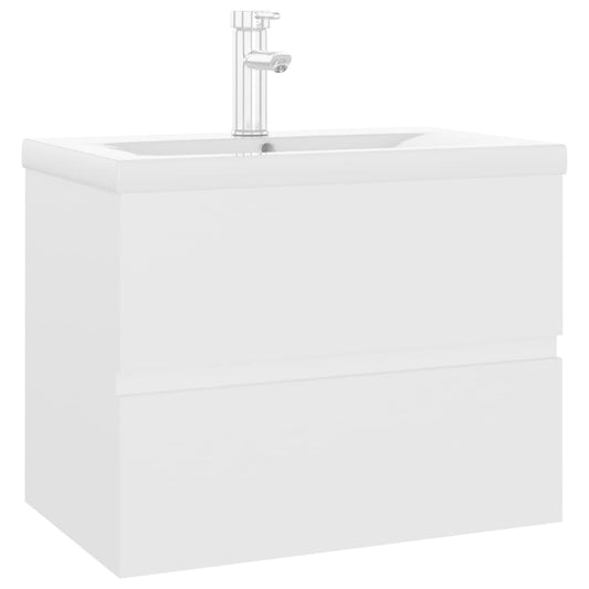 Sink Cabinet with Built-in Basin White Engineered Wood Sink Cabinet with Built-in Basin White Engineered Wood