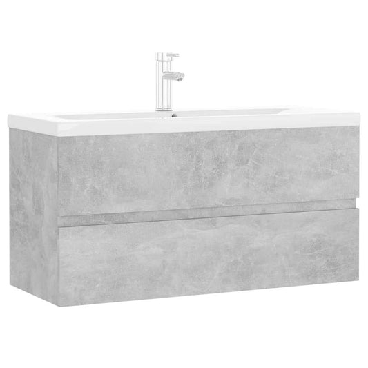 Sink Cabinet with Built-in Basin Concrete Grey Engineered Wood Sink Cabinet with Built-in Basin Concrete Grey Engineered Wood