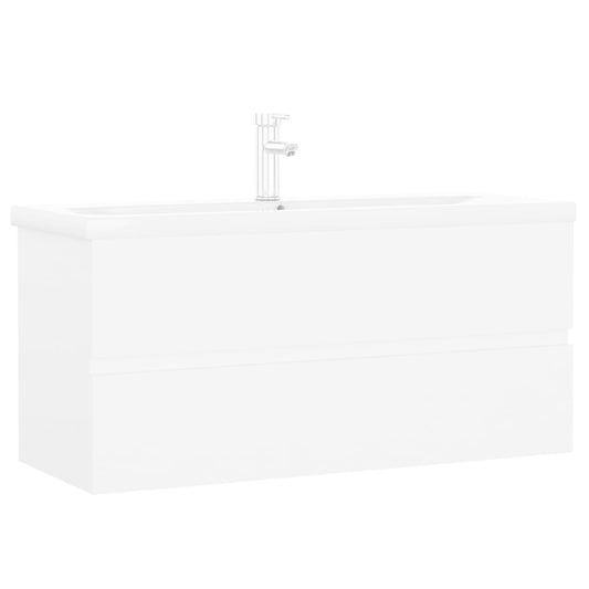 Sink Cabinet with Built-in Basin White Engineered Wood Sink Cabinet with Built-in Basin White Engineered Wood