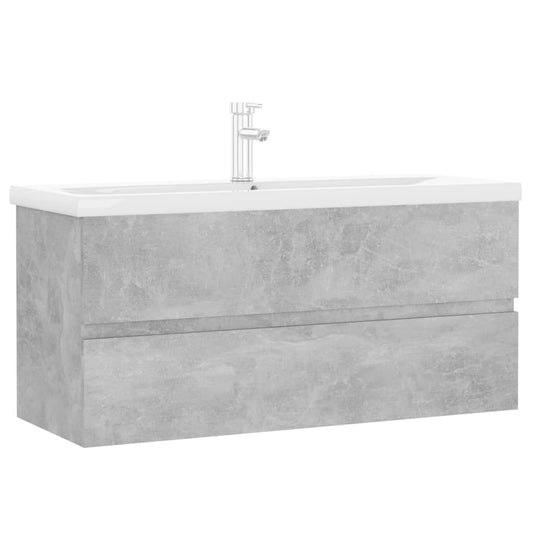 Sink Cabinet with Built-in Basin Concrete Grey Engineered Wood Sink Cabinet with Built-in Basin Concrete Grey Engineered Wood