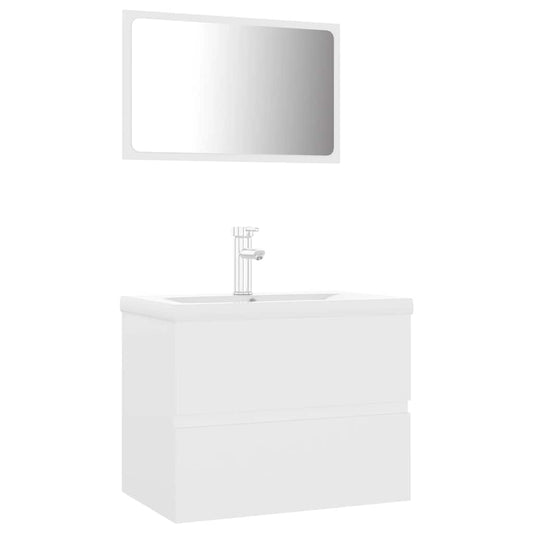 3071675 vidaXL Bathroom Furniture Set White Engineered Wood (804872+148624) 3071675 vidaXL Bathroom Furniture Set White Engineered Wood (804872+148624)
