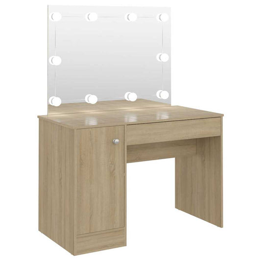Makeup Table | Oak | MDF with melamine surface | 110x55x145 cm Makeup Table | Oak | MDF with melamine surface | 110x55x145 cm