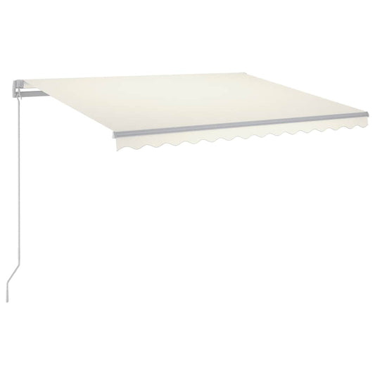 Manual Retractable Awning with LED 300x250 cm Cream Manual Retractable Awning with LED 300x250 cm Cream