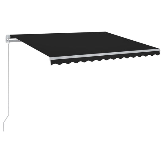 Manual Retractable Awning with LED 300x250 cm Anthracite Manual Retractable Awning with LED 300x250 cm Anthracite