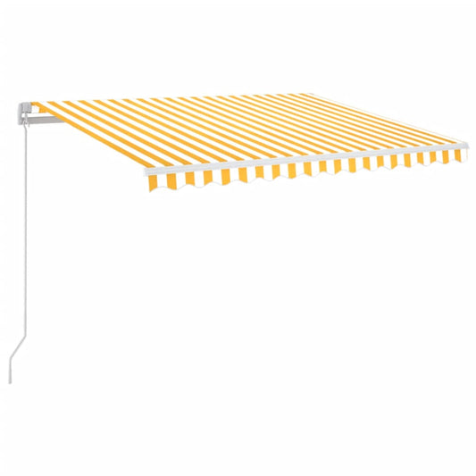 Retractable Awning Yellow and White 350 x 250 cm Retractable Awning Yellow and White 350 x 250 cm