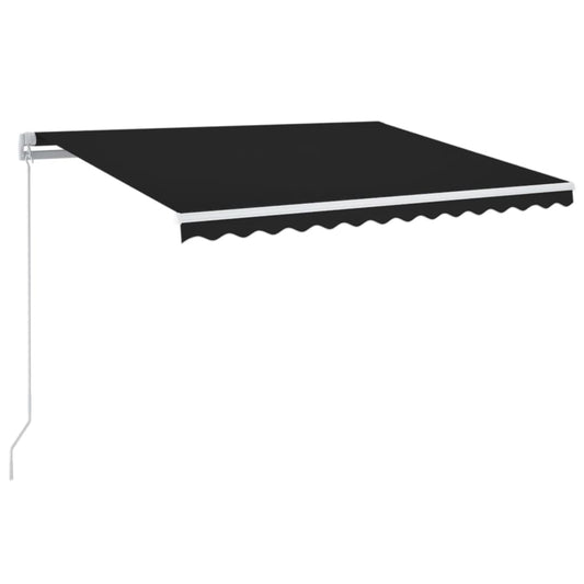 Manual Retractable Awning with LED 350x250 cm Anthracite Manual Retractable Awning with LED 350x250 cm Anthracite