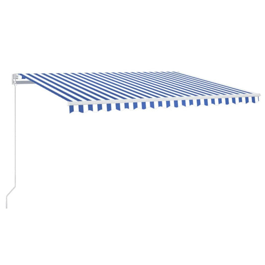 Retractable Awning | Blue and white | Powder-coated aluminium | Large Retractable Awning | Blue and white | Powder-coated aluminium | Large