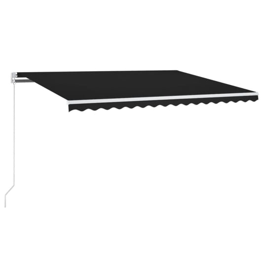 Retractable Awning Anthracite 400 x 300 cm Fabric and Aluminium Retractable Awning Anthracite 400 x 300 cm Fabric and Aluminium