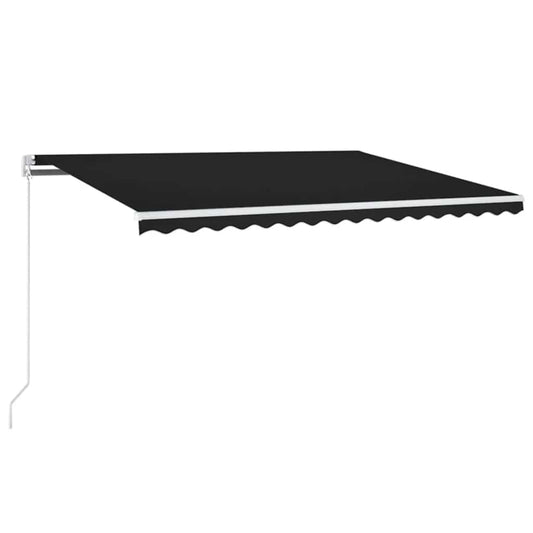 Manual Retractable Awning with LED 450x300 cm Anthracite Manual Retractable Awning with LED 450x300 cm Anthracite