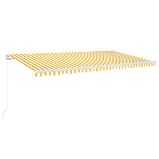 Retractable Awning | Yellow and White Retractable Awning | Yellow and White