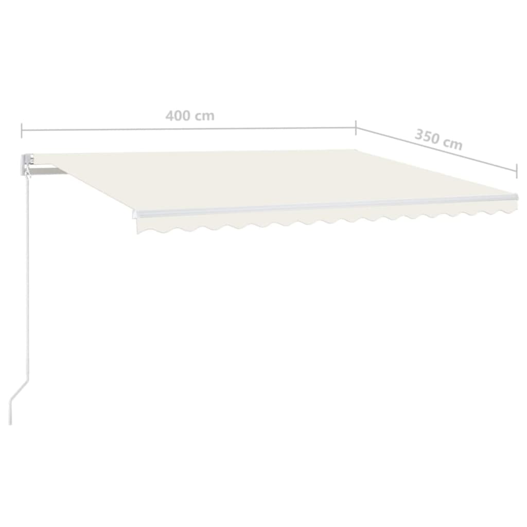 Manual Retractable Awning 400x350 cm Cream