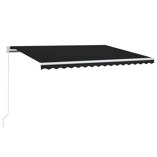 Manual Retractable Awning with LED 400x350 cm Anthracite Manual Retractable Awning with LED 400x350 cm Anthracite