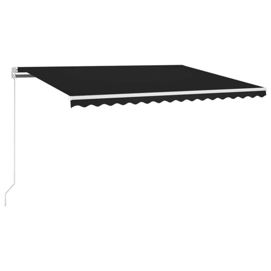 Retractable Awning Anthracite 450 x 350 cm Fabric and Aluminium Retractable Awning Anthracite 450 x 350 cm Fabric and Aluminium