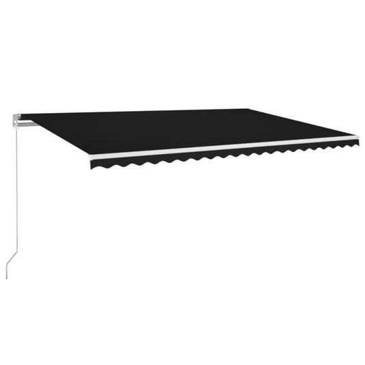 Retractable Awning Anthracite 500 x 350 cm Fabric and Aluminium Retractable Awning Anthracite 500 x 350 cm Fabric and Aluminium