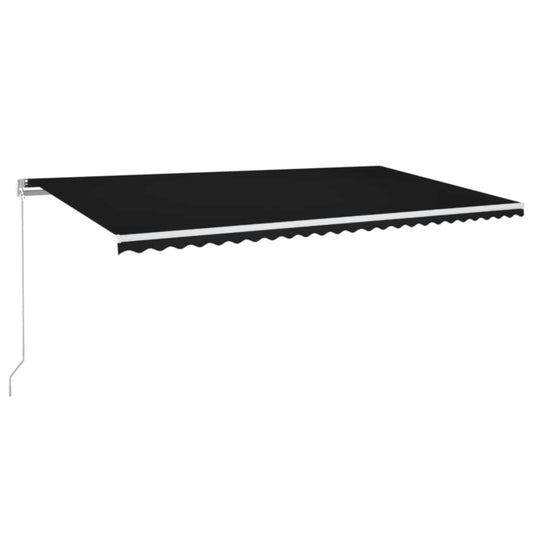 Retractable Awning Anthracite 600 x 350 cm Fabric and Aluminium Retractable Awning Anthracite 600 x 350 cm Fabric and Aluminium