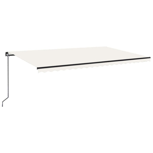 Manual Retractable Awning 500x300 cm Cream Manual Retractable Awning 500x300 cm Cream