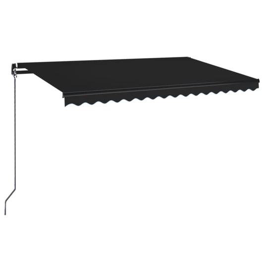 Manual Retractable Awning with LED 450x350 cm Anthracite Manual Retractable Awning with LED 450x350 cm Anthracite