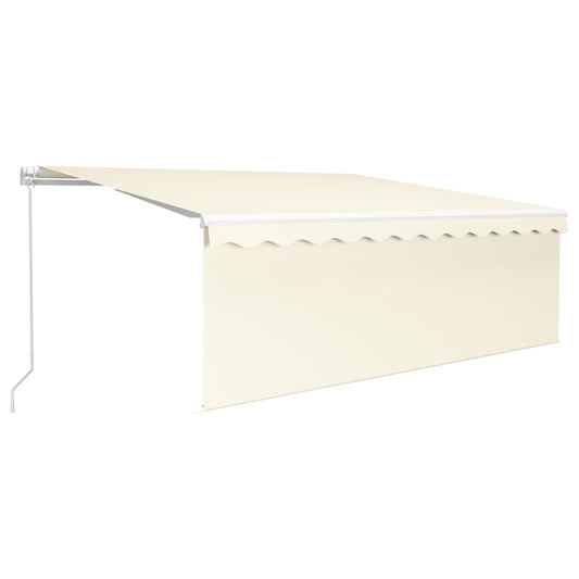 Manual Retractable Awning with Blind 4x3m Cream Manual Retractable Awning with Blind 4x3m Cream