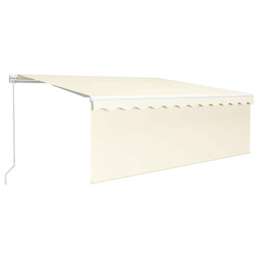 Manual Retractable Awning with Blind&LED 4x3m Cream Manual Retractable Awning with Blind&LED 4x3m Cream