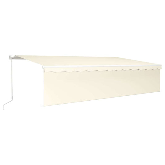 Manual Retractable Awning with Blind&LED 6x3m Cream Manual Retractable Awning with Blind&LED 6x3m Cream